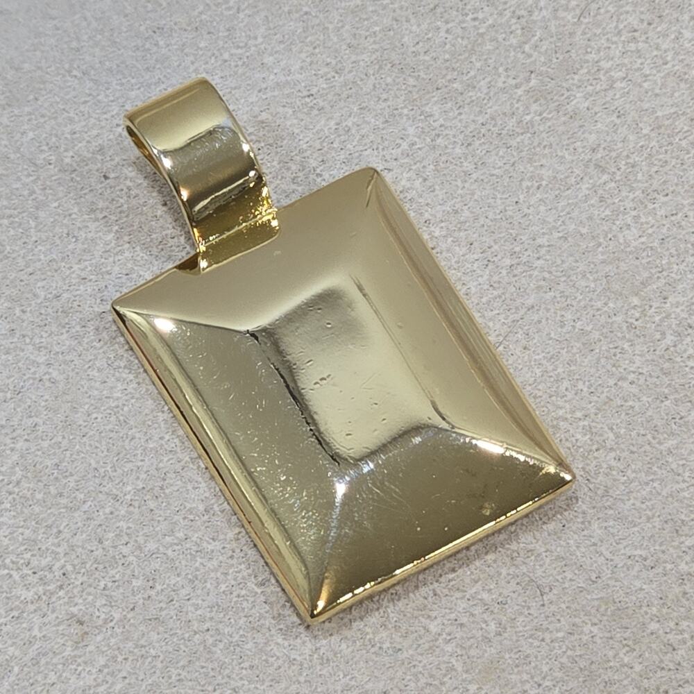 Premier Designs Jewelry AGENDA Gold Plated Rectangle Pendant Minimalist Style